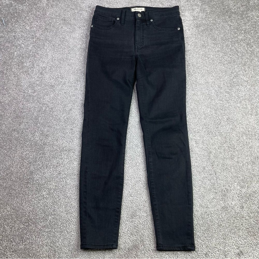 Madewell Jeans Women's 27 Black Skinny Mid-Rise Denim Stretch Preppy